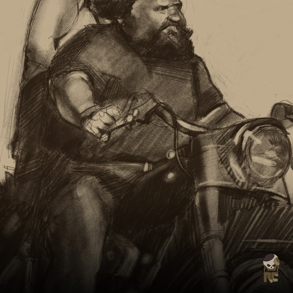 Biker DannyWearing Shoes - Limited Edition Art Print