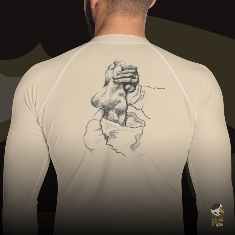 Praying Hands. Patron Saint of Toe Holds - Men's Rash Guard