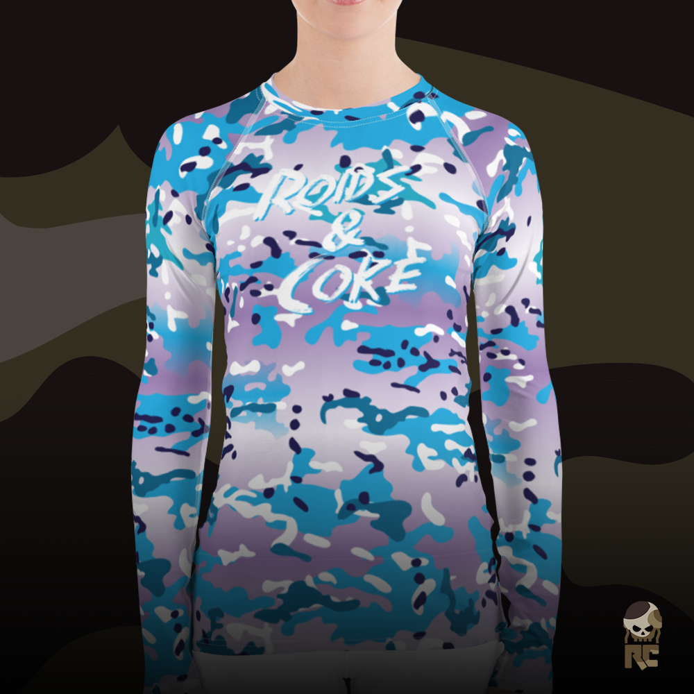 Women's Roids & Coke Multiglam Rash Guard