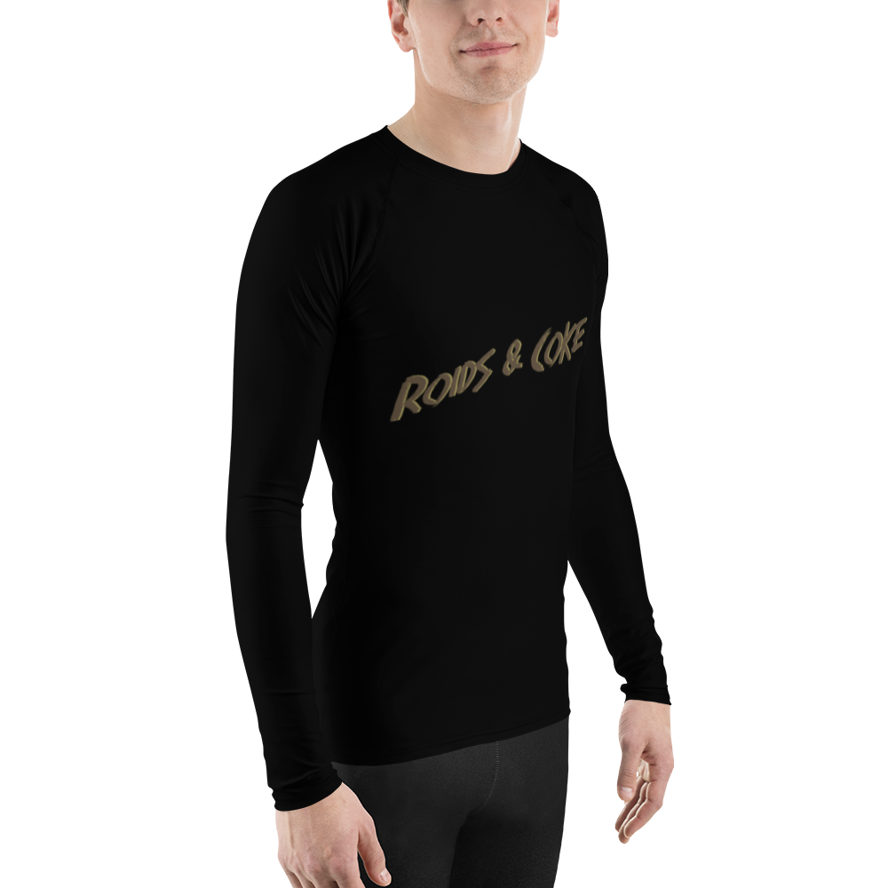 Roids & Coke Script Men's Rash Guard