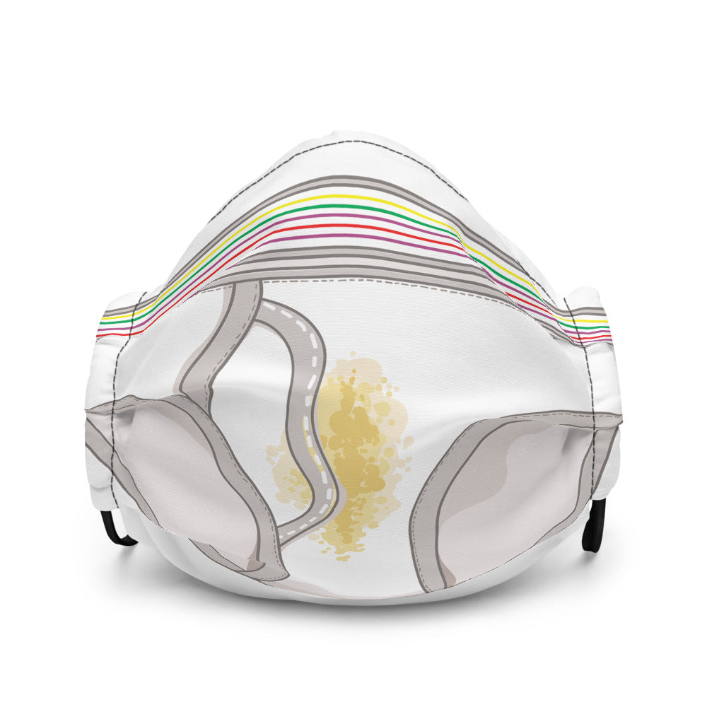 Tighty Whitey Pee Stained Premium face mask