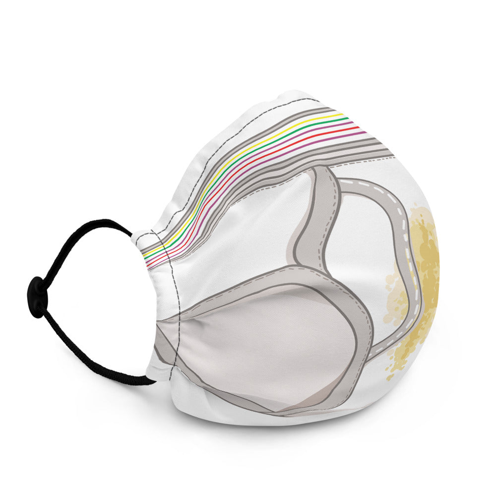 Tighty Whitey Pee Stained Premium face mask