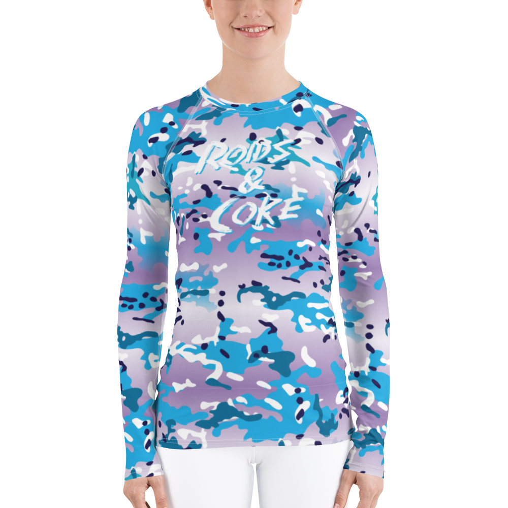 Women's Roids & Coke Multiglam Rash Guard