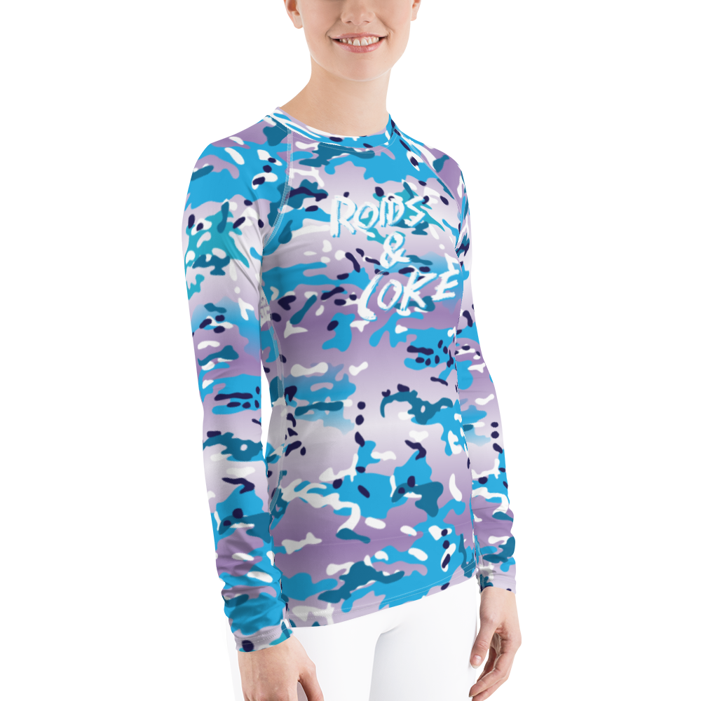 Women's Roids & Coke Multiglam Rash Guard