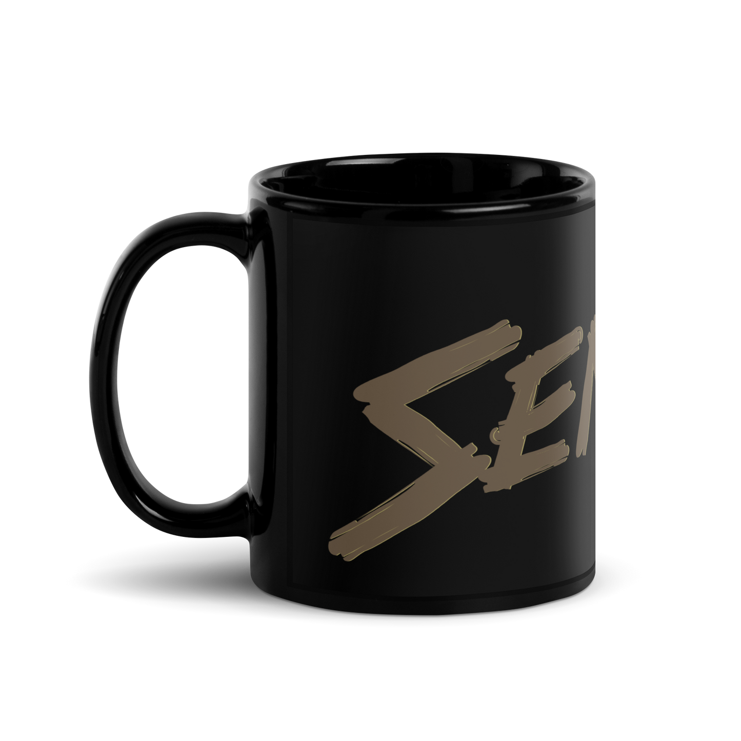 Send It Black Glossy Mug