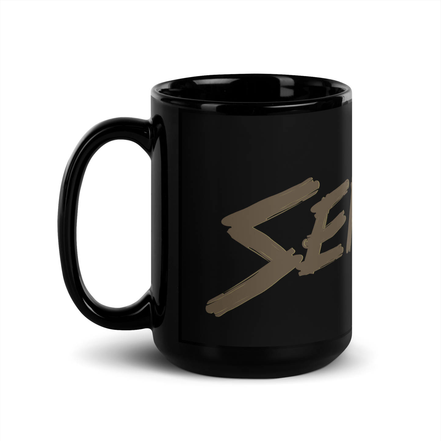 Send It Black Glossy Mug