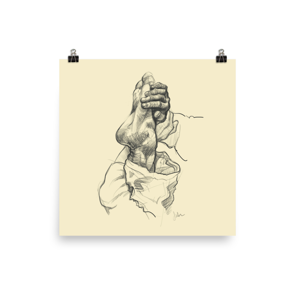 Praying Hands. Patron Saint of the Toehold.