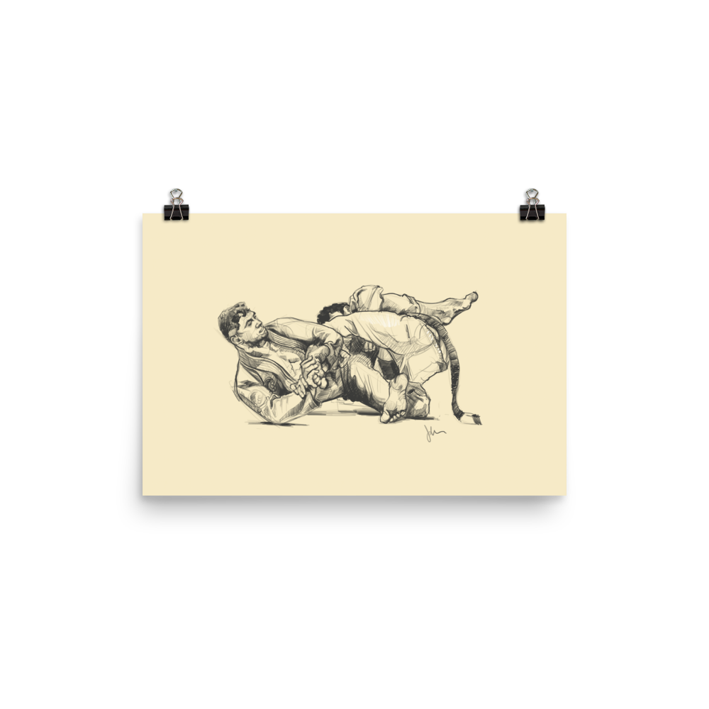 Toe Hold Sketch Poster