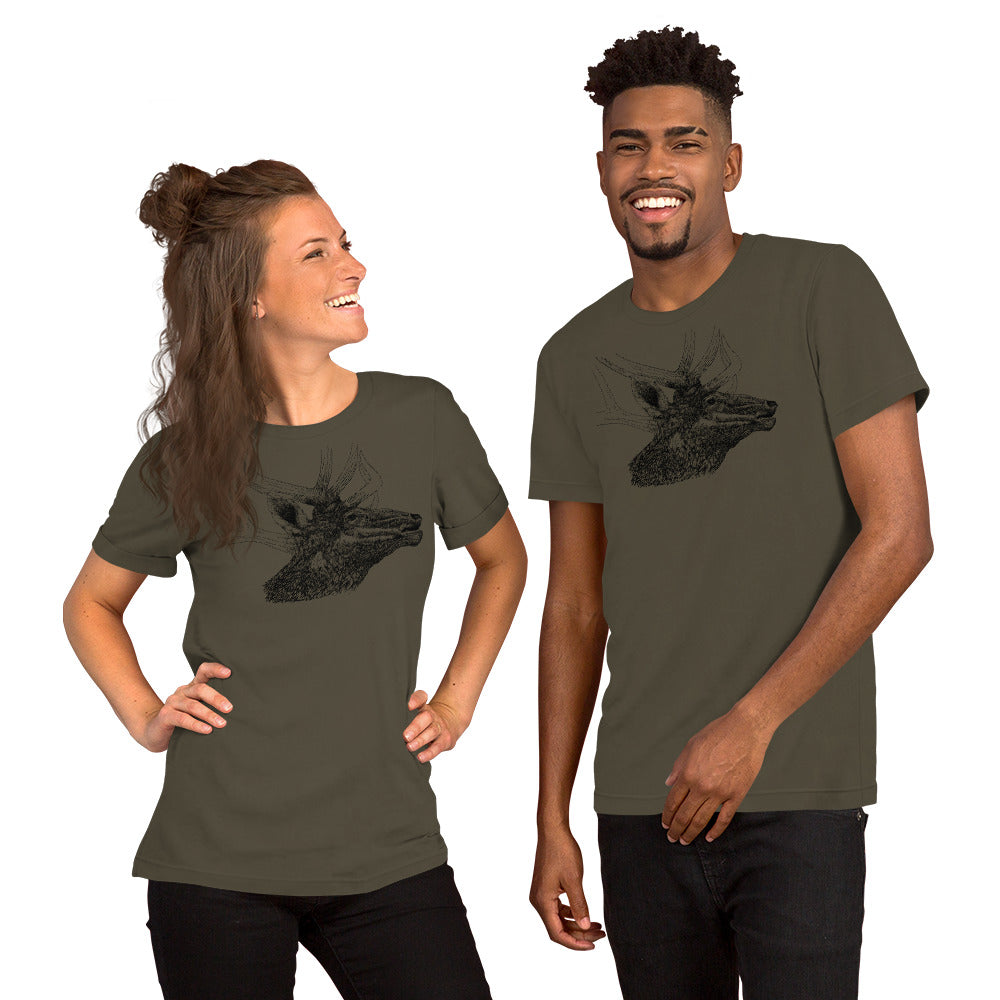 Bull Elk Short-Sleeve Unisex T-Shirt