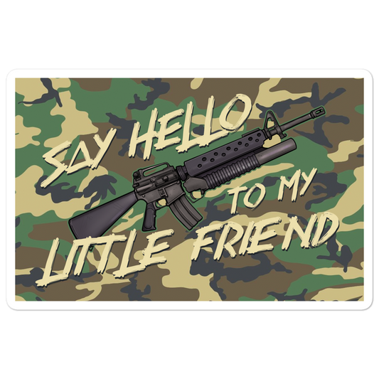 M203 Woodland Say Hello Bubble-free stickers